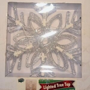 Sterling Silver Lighted Tree Top Ornament